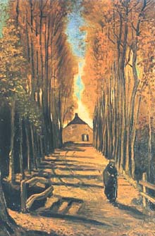 Avenue of Poplars in Autumn