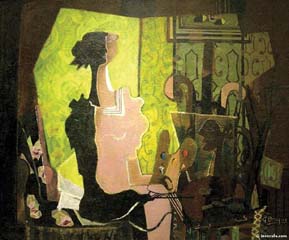 Woman Seated at the Easel