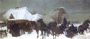 J�sef Chelmonski, Downhill ride on hunting