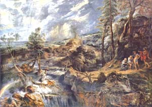 Peter Paol Rubens, Gewittlandschaft mit Philemon und Baucis