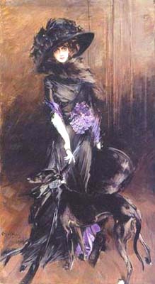 Giovani Boldini, Marchesa Luisa Casati with Greyhound