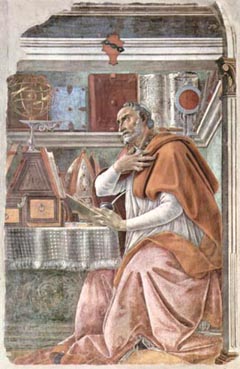 Sandro Botticelli, Hl. Augustinus in betrachtendem Gebet