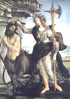 Sandro Botticelli, Pallas and the Centaur